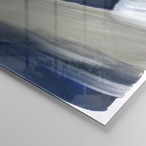 Obraz na skle - Setkání s bílou - 90x30 cm
