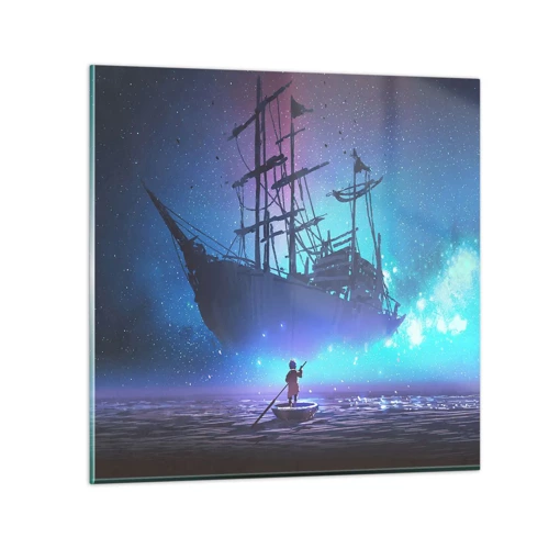 Obraz na skle - Setkání s mýtem moře - 30x30 cm