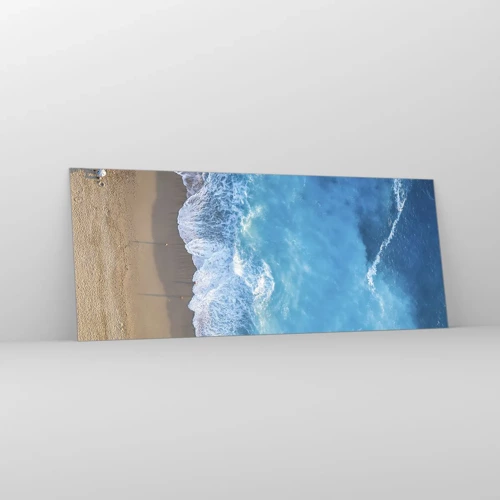 Obraz na skle - Síla modři - 100x40 cm