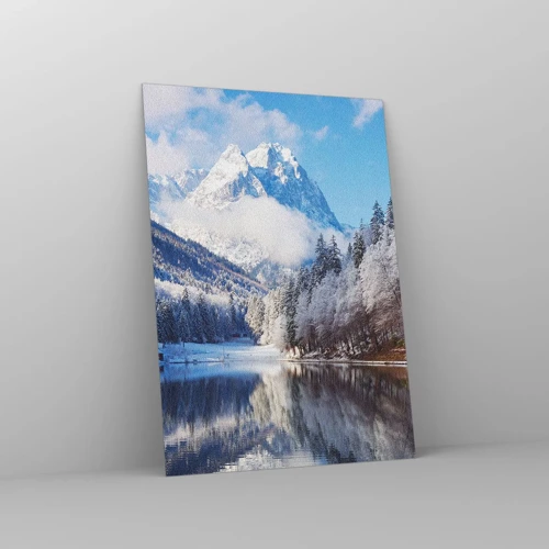 Obraz na skle - Sněhová stráž - 50x70 cm