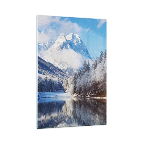Obraz na skle - Sněhová stráž - 70x100 cm