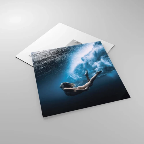 Obraz na skle - Současná mořská panna - 50x50 cm