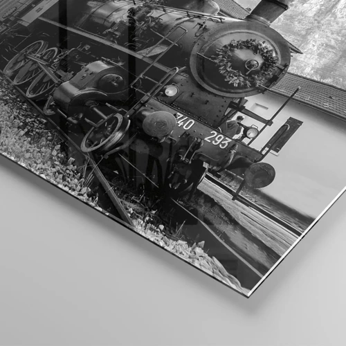 Obraz na skle - Stojí na nádraží… - 80x120 cm