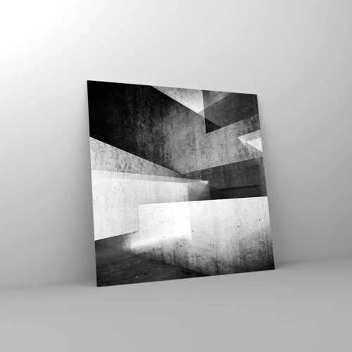Obraz na skle - Struktura prostoru - 70x70 cm