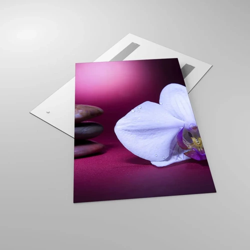 Obraz na skle - Studie svěžesti ve fialové - 80x120 cm