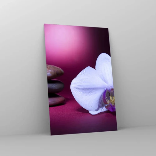 Obraz na skle - Studie svěžesti ve fialové - 80x120 cm