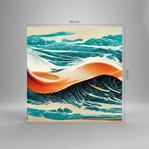 Obraz na skle - Surfařův sen - 50x50 cm