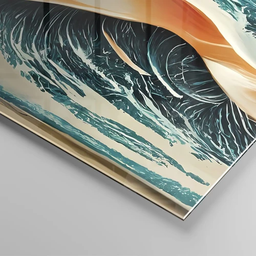 Obraz na skle - Surfařův sen - 90x30 cm