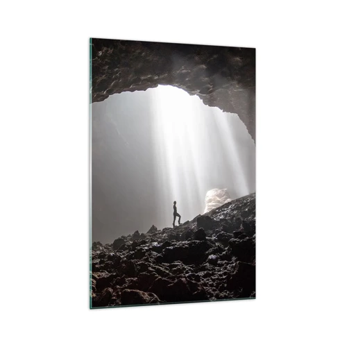 Obraz na skle - Světelná jeskyně - 70x100 cm