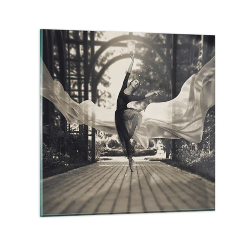Obraz na skle - Tanec ducha zahrady - 30x30 cm