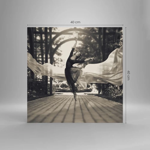 Obraz na skle - Tanec ducha zahrady - 40x40 cm