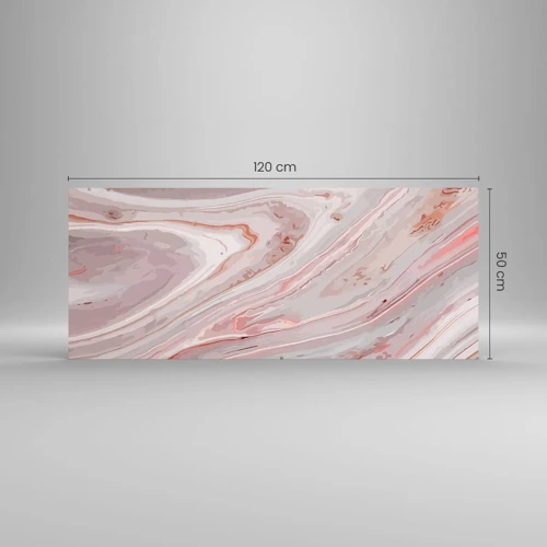 Obraz na skle - Tekutá růžová - 120x50 cm