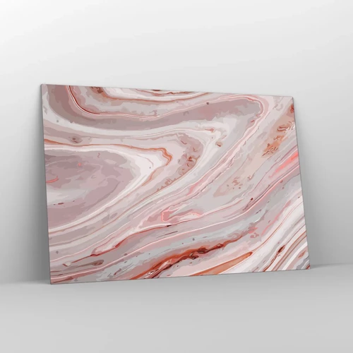 Obraz na skle - Tekutá růžová - 120x80 cm