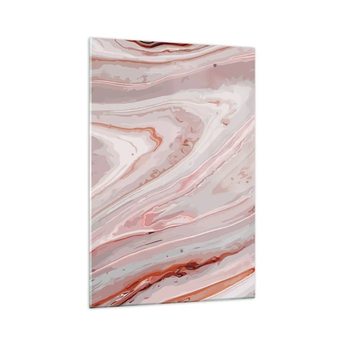 Obraz na skle - Tekutá růžová - 70x100 cm