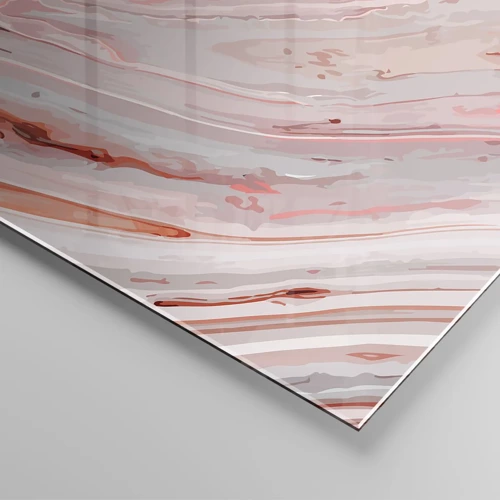 Obraz na skle - Tekutá růžová - 70x70 cm