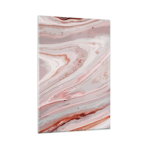 Obraz na skle - Tekutá růžová - 80x120 cm
