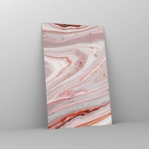 Obraz na skle - Tekutá růžová - 80x120 cm