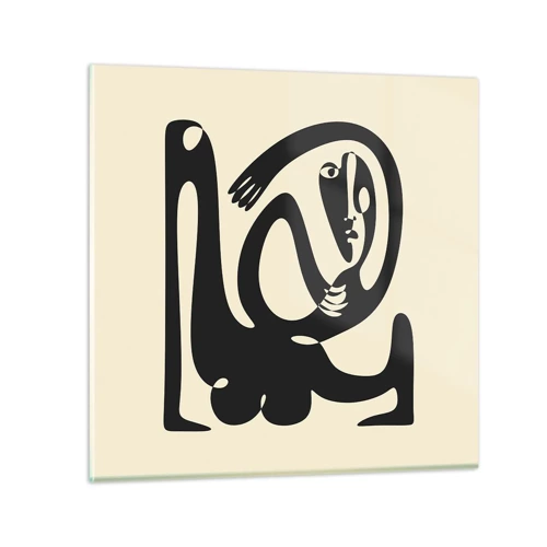 Obraz na skle - Téměř Picasso - 30x30 cm