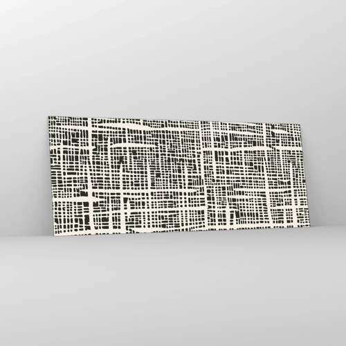 Obraz na skle - Tkaná kompozice - 100x40 cm