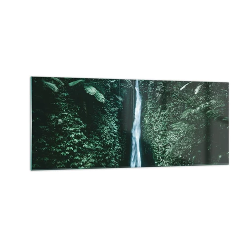 Obraz na skle - Tropický pramen - 100x40 cm