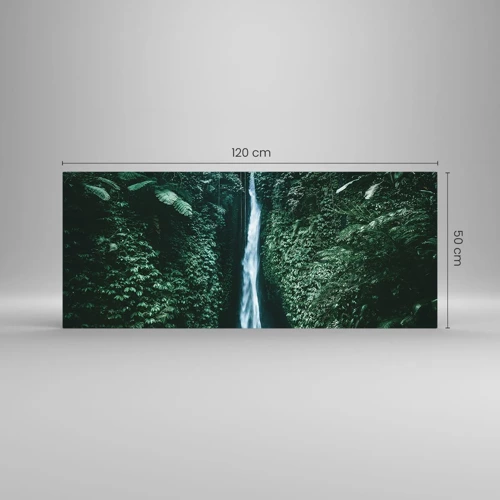 Obraz na skle - Tropický pramen - 120x50 cm