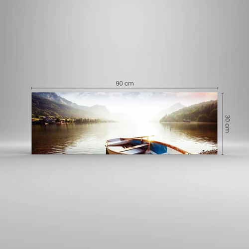 Obraz na skle - U velké a čisté vody - 90x30 cm