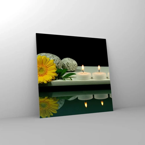 Obraz na skle - Ukojení smyslů - 30x30 cm