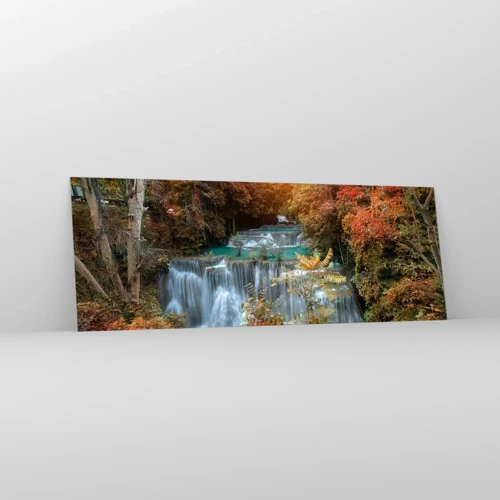 Obraz na skle - Ukrytý poklad lesa - 140x50 cm