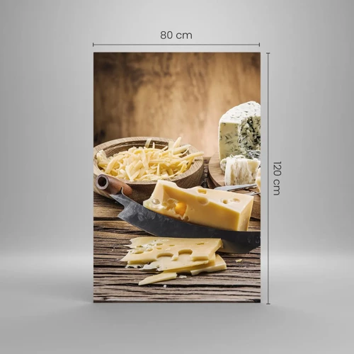 Obraz na skle - Usměj se na sýr - 80x120 cm