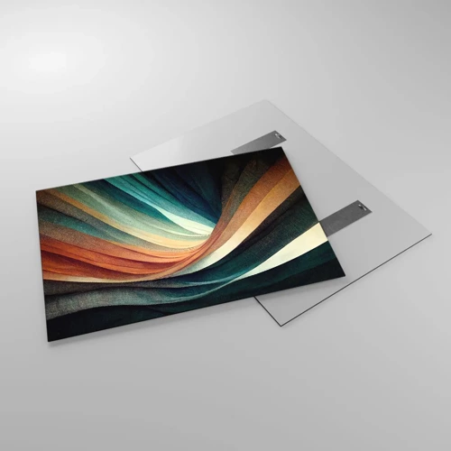 Obraz na skle - Utkané z barev - 100x70 cm