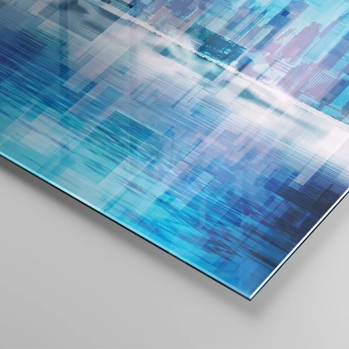 Obraz na skle - Utopené v modři - 120x50 cm