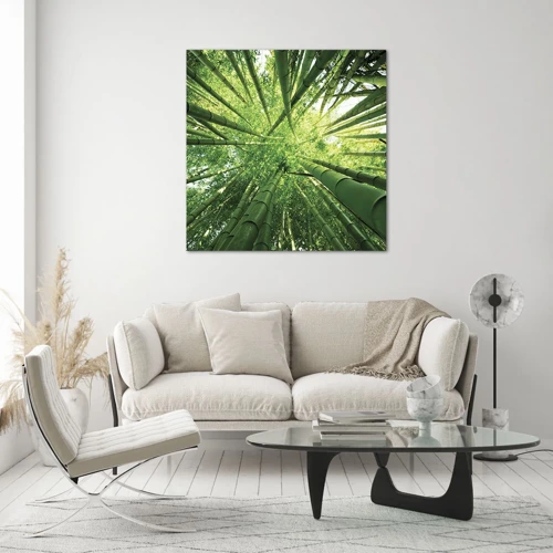 Obraz na skle - V bambusovém háji - 30x30 cm