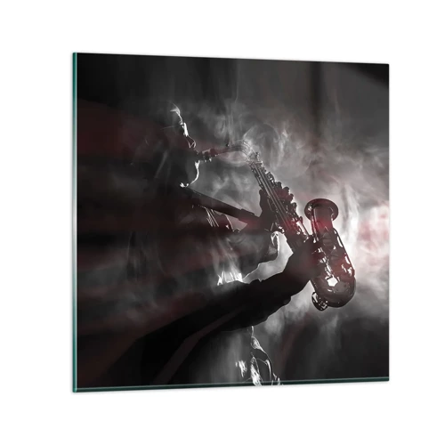 Obraz na skle - V oparu jazzu - 70x70 cm