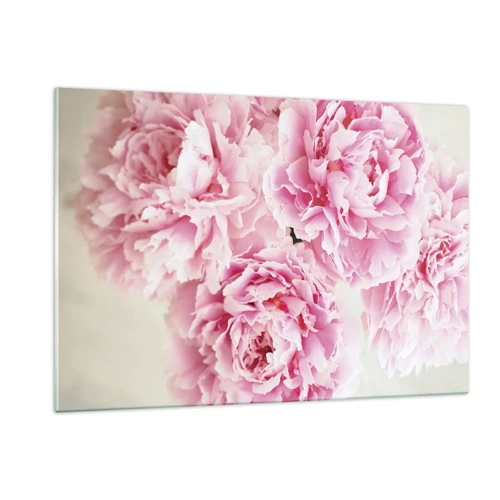 Obraz na skle - V růžovém přepychu - 120x80 cm