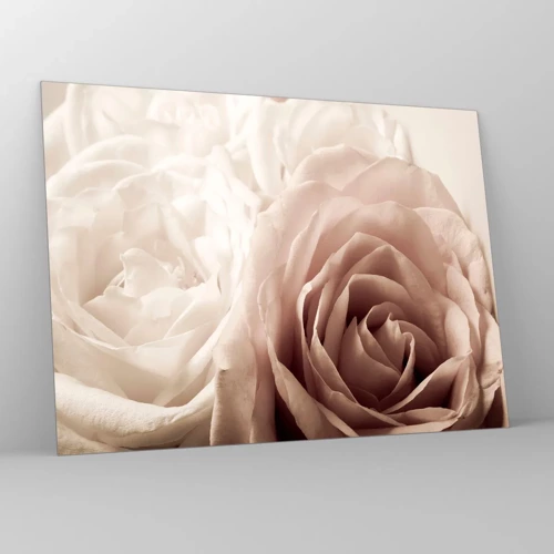 Obraz na skle - V srdci růže - 70x50 cm