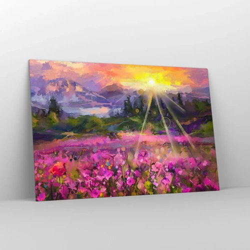 Obraz na skle - V údolí v péči slunce - 120x80 cm