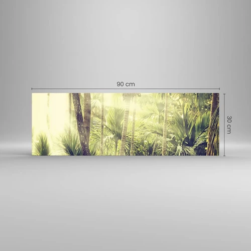 Obraz na skle - V zeleném žáru - 90x30 cm