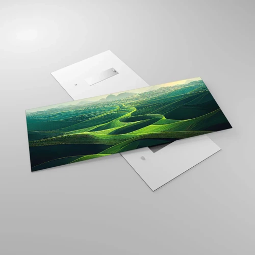Obraz na skle - V zelených údolích - 120x50 cm