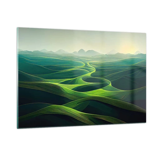 Obraz na skle - V zelených údolích - 120x80 cm