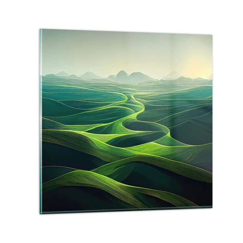 Obraz na skle - V zelených údolích - 60x60 cm