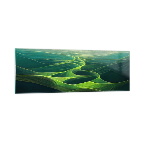 Obraz na skle - V zelených údolích - 90x30 cm
