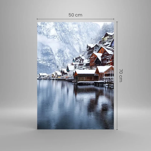 Obraz na skle - V zimní dekoraci - 50x70 cm