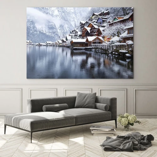 Obraz na skle - V zimní dekoraci - 70x50 cm