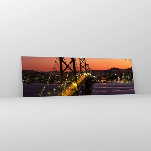 Obraz na skle - Večer ve fialové - 160x50 cm