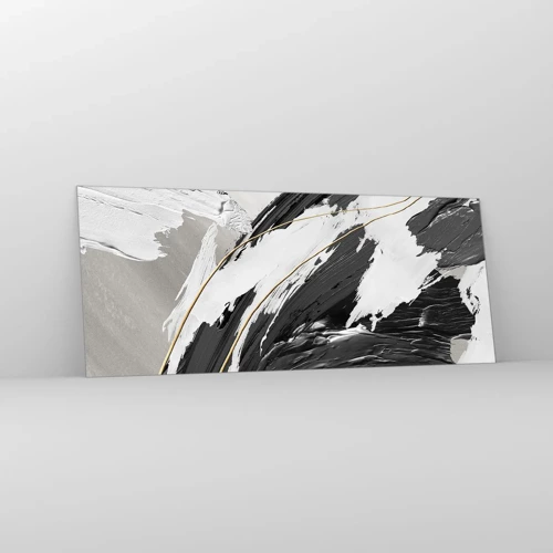 Obraz na skle - Velkorysá abstrakce - 100x40 cm