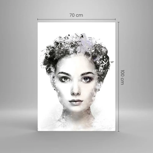 Obraz na skle - Velmi stylový portrét - 70x100 cm
