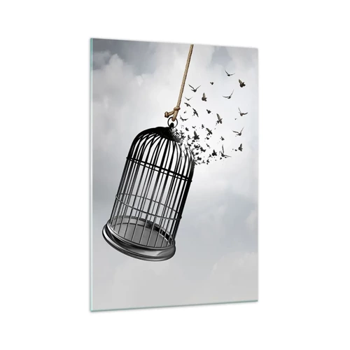 Obraz na skle - Víra… naděje… svoboda! - 70x100 cm