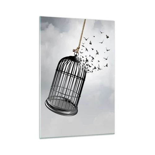 Obraz na skle - Víra… naděje… svoboda! - 80x120 cm