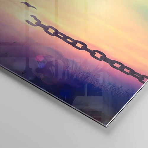 Obraz na skle - Vítězství svobody - 120x50 cm