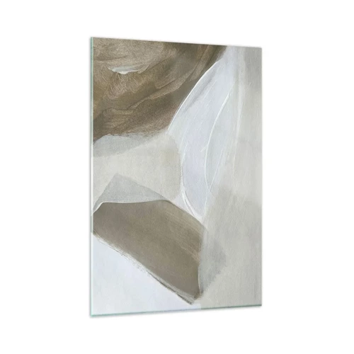 Obraz na skle - Vlna bílé - 80x120 cm